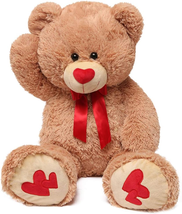 Giant Big Love Teddy Bear 35&quot; Stuffed Valentines Day Bear W/Heart for Girlfriend - £41.91 GBP+