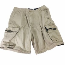 Coliseum Men Tan Shorts Slash Pockets Zip Cotton Button &amp; Belt Front 34 ... - £14.15 GBP