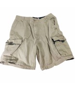 Coliseum Men Tan Shorts Slash Pockets Zip Cotton Button &amp; Belt Front 34 ... - $24.61 CAD