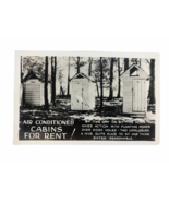 Vintage Real Photo Postcard Outhouses Air Conditioned Cabins For Rent Humor - $18.98 CAD