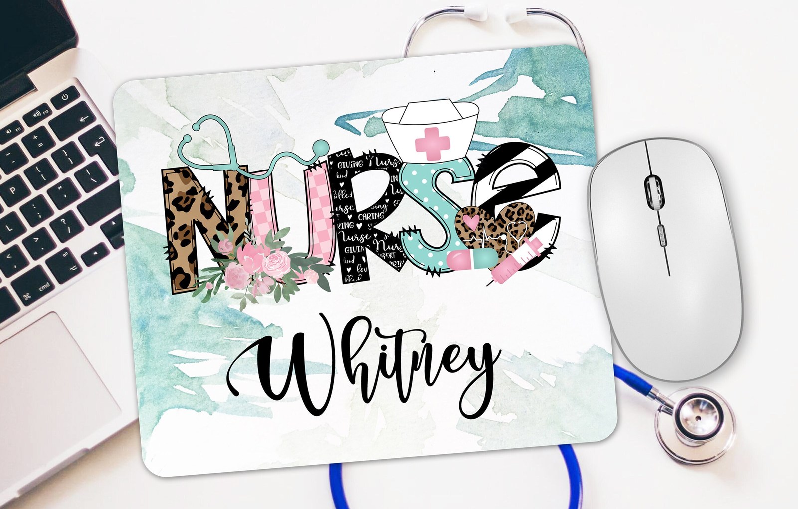 Primary image for Certified Nurses Day Gift, Personalized Nurse Mouse Pad, Registered Nurse Gift, 