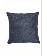 Donna Karan Ocean Embroidered Silk deco pillow Navy NWT - $120.96 CAD