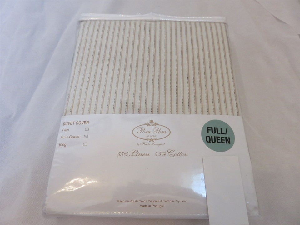 Pom Pom at Home Connor Full Queen Duvet cover Ivory Amber $494 Item image 4