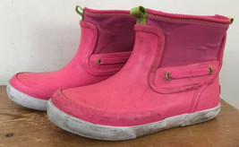 Sperry Bright Pink Rubber Seawall Boots Shoes 13 Youth Kids Children - $26.72