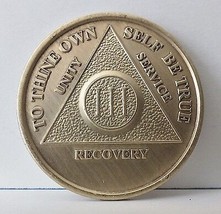 Alcoholic 3 Year Recovery 3 Yr Chip Medallion Coin Medal Token  AA Anonymous - £3.91 GBP