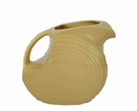 Fiesta Ware Homer Laughlin Pale Yellow Disc Pitcher Pottery 7.5&quot; Vtg - $21.73