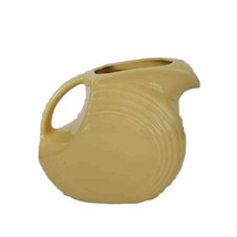 Fiesta Ware Homer Laughlin Pale Yellow Disc Pitcher Pottery 7.5&quot; Vtg - £17.11 GBP
