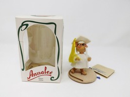 1997 3&quot; Annalee Graduate Day Girl Mouse in White w/ Diploma - £12.26 GBP