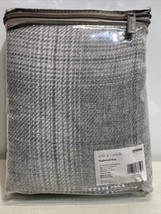 allen + roth 63-in Englewood Gray Plaid Light Filtering Back Tab Single Curtain - $12.07