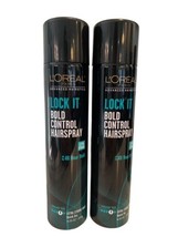 2X LOreal Paris Lock It Bold Control Hairspray 48 Hour Hold Extra Strong 8.25 Oz - £43.03 GBP