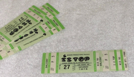 ZZ TOP  1982 CONCERT TICKET  UNUSED  ALADDIN THEATRE LAS VEGAS  BILLY GI... - £4.62 GBP