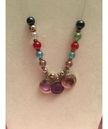 Coach Silver Crystal  Charm Sterling Silver With Beads Chain necklace - $123.46 CAD