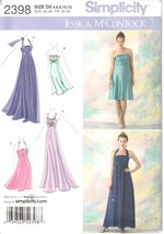 Simplicity Sewing Pattern 2398 Jessica McClintock Party Dress Misses Size 4-12 - £6.72 GBP