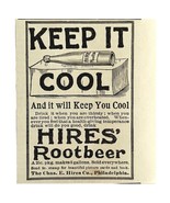 Hires Root Beer Soda Pop 1894 Advertisement Victorian Keep It Cool ADBN1mm - €17,41 EUR
