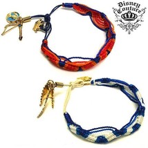 Disney Couture Pocahontas BLUE/RED/ORANGE &amp; BOW/ARROW/ROUND Charm BRACELET**$13! - £26.37 GBP