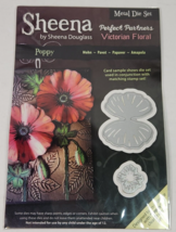 Sheena Douglass Victorian Floral POPPY Metal Die Set Perfect Partners Flower - £3.92 GBP