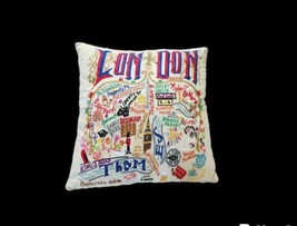Catstudio Hand-Embroidered LONDON XL Pillow 30&quot; X 30&quot; Retail $750 - £394.25 GBP