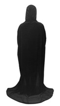 Women&#39;s Halloween Cloak Velvet Witch Cape with Hoodies Robes black,130cm - £18.19 GBP