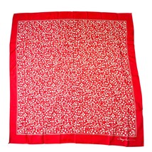 Mary Ann Hallmark Scarf Womens Vtg 1978 Square Japan Red Hearts Love Rom... - $14.94