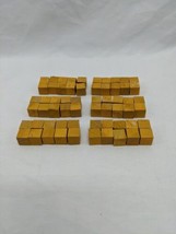 Lot Of (60) Yellow Wooden Board Game Cubes 1/2&quot; - £7.10 GBP