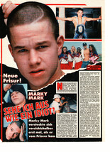Marky Mark Wahlberg teen magazine pinup clipping shirtless arms spread out  - £1.96 GBP