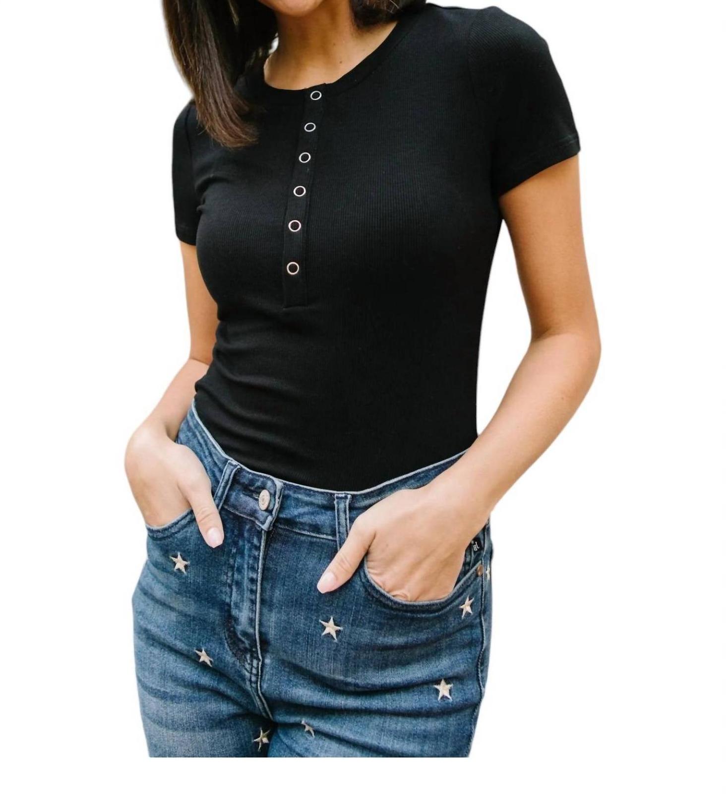 Mittoshop Snap It Up Bodysuit Black - $30.00