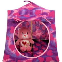 Purple and Pink Toy Play Pop Up Doll Tent, 2 Sleeping Bags, Heart Print Fabric - £19.94 GBP