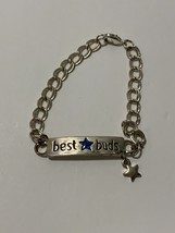 Metal Chain &quot;Best Buds&quot; Bracelet with Star Charm - £1.82 GBP