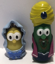 Veggie Tales Plastic Toys Lot of 2 Green Yellow T6 - £8.69 GBP