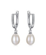 NATURAL PEARL 925 STERLING SILVER EAR CLIPS - $19.99