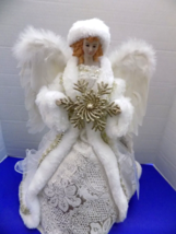 NEW Christmas Snow Queen Angel LED Battery Tree Topper Holiday  34th  &amp; Pine - £40.87 GBP