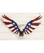 Freedom Glory Large Flying American Flag Tattoo Bald Eagle Wall Plaque D... - £63.75 GBP