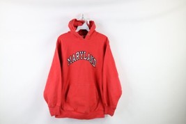 Vtg 90s Streetwear Mens S Distressed Heavyweight University of Maryland Hoodie - £43.07 GBP