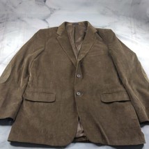 Stafford Corduroy Blazer Sport Coat Jacket Brown 100% Cotton Mens 44R  - $28.01