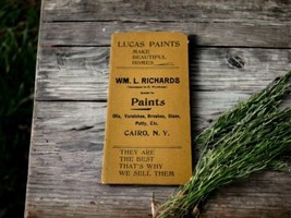 WM. L Richards Lucas Paints Cairo NY Catskills Vtg Advertising Notepad Book - £15.08 GBP
