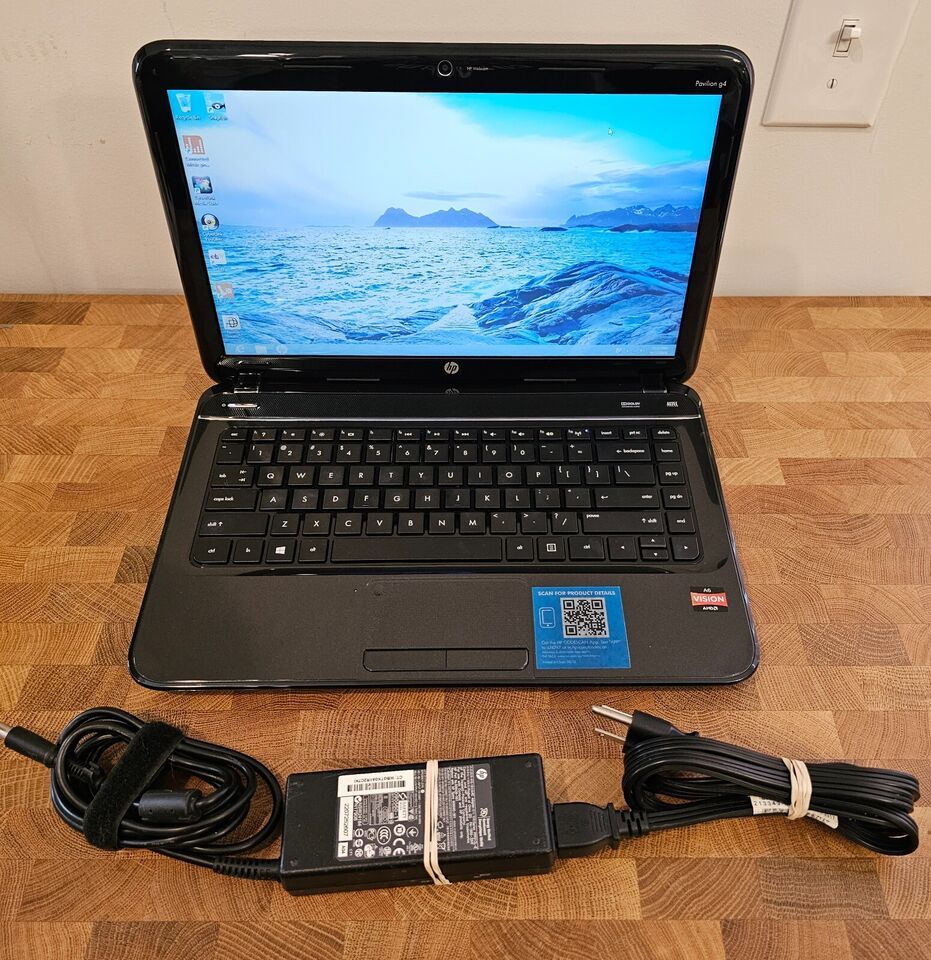 HP Pavilion G4 AMD A6-4400M @ 2.70GHz 4GB RAM 500GB HDD Windows 8 - $72.55