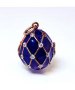 ANTIQUE 19TH CENTURY RUSSIAN Silver Enamel LOCKET Egg Hallmark TOPAZ Moscow - €670,68 EUR