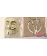 V is for Vendetta Adult Mask DC Comics Rubie&#39;s V Cardboard Stencil w/ Pi... - £22.20 GBP