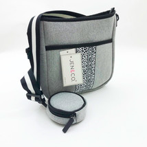 Jen &amp; Co. DRU Cheetah Bag in a Bag Neoprene Crossbody Gray - $28.70