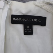 Banana Republic Dress Womens 8 White Round Neck Zipper Knee Length Short Sleeve - £15.81 GBP