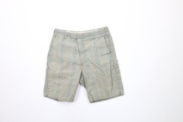 Vintage 50s Boys Size 12 Distressed Sanforized Cotton Chino Shorts Plaid... - £29.75 GBP