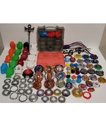 Beyblade HUGE 110 Piece Lot w/ Carrying Case TAKARA TOMY Burst Bakuten S... - £157.03 GBP