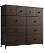 Reahome 10 Drawer Dresser For Bedroom Faux Leather Chest Of Drawers Fabric - £91.24 GBP