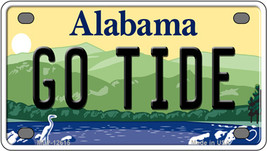 Go Tide Alabama Novelty Mini Metal License Plate Tag - £11.81 GBP