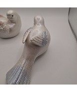 Pair Doves Birds Figurine 3&quot; Porcelain Designspirations 2002 White Blue ... - £14.10 GBP