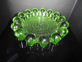 Luminoso Green Glass Ashtray Gorgeous 10" Diameter NIB image 9
