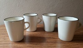 Crate &amp; Barrel Kita Coffee Mugs Cups Kathleen Wills Japan Crackled Mugs Set Of 4 - £35.38 GBP