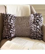 The HomeCentric Gray Satin Lumbar Pillow Cover - Gleam And Glamour - €35,00 EUR+