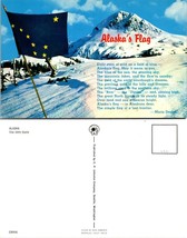 Alaska Flag 49th State Poem by Marie Drake Snow Mountain Trees Vintage Postcard - £7.51 GBP