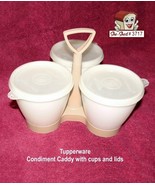 Vintage Tupperware Condiment Caddy with cups and lids - £11.76 GBP
